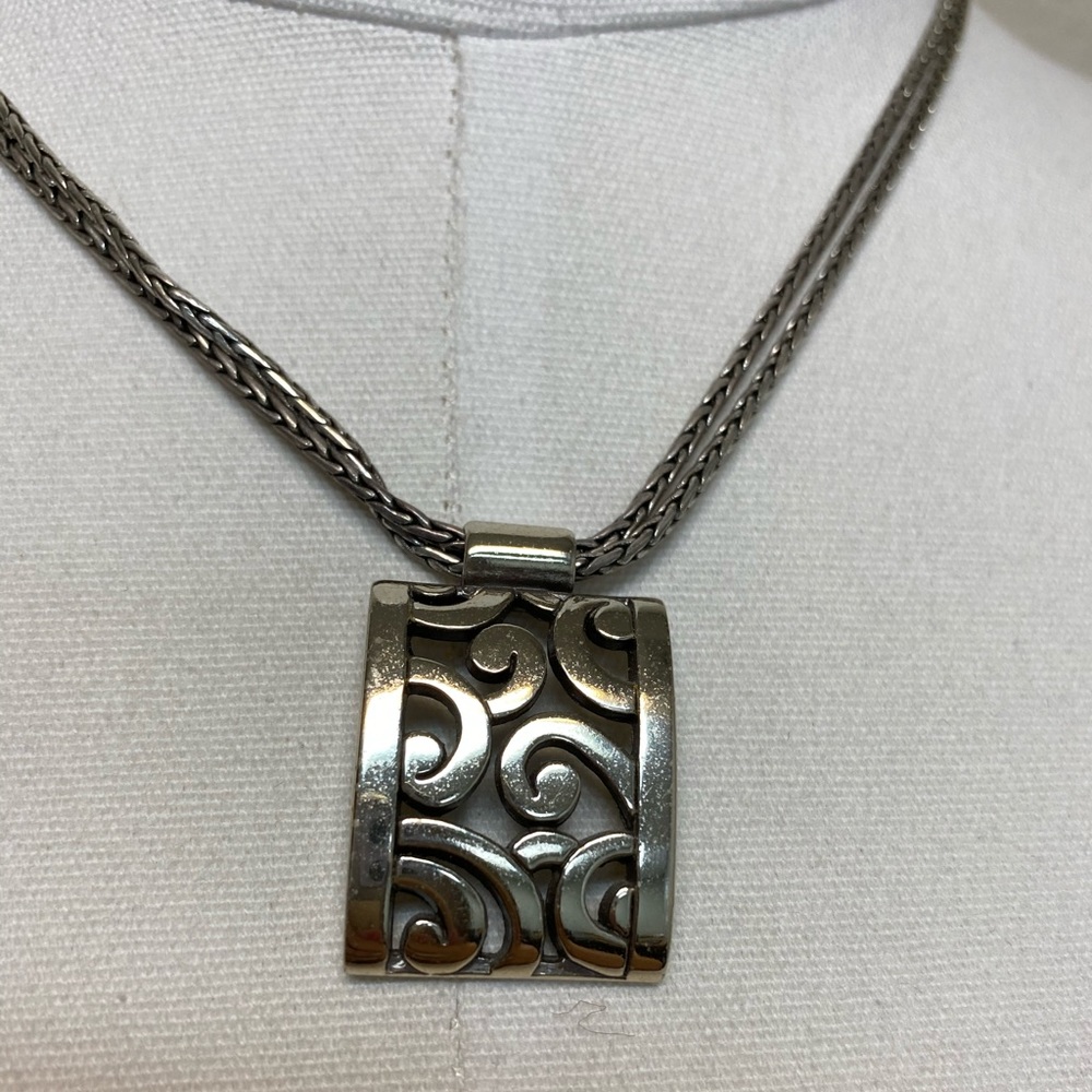 Brighton Double Rope Chain Silver Necklace